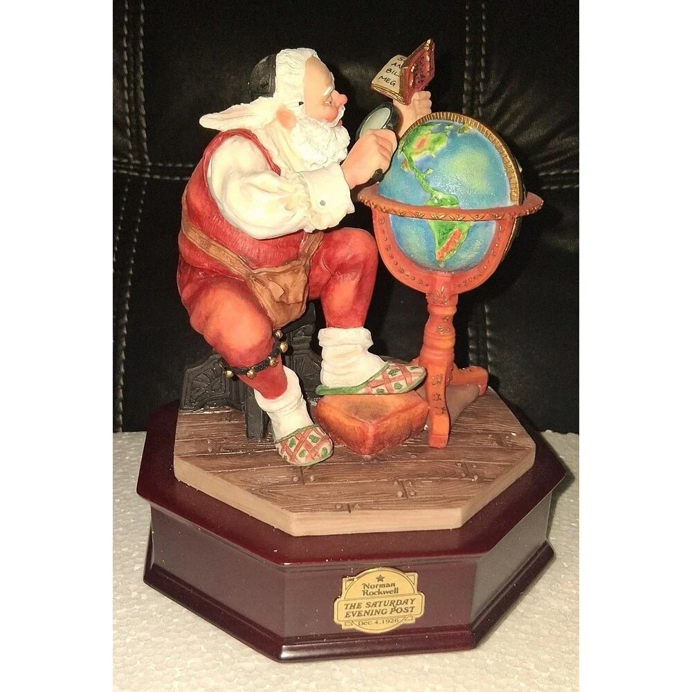 Norman Rockwell the saturday evening post ceramic music box collection